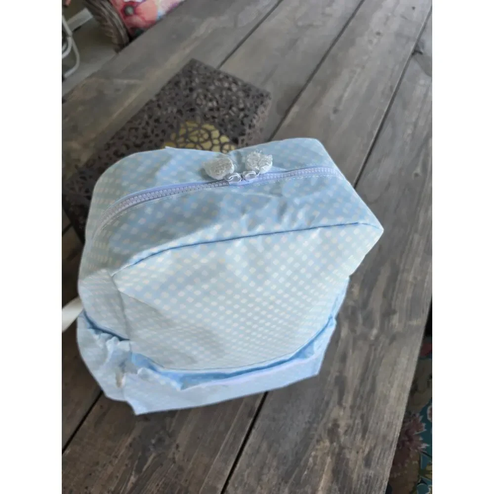New apple of my Isa gingham Blue backpack / wipeable / drink holder